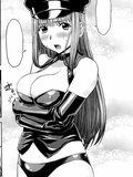 Extremely pretty anime slut in black stockings and huge knockers needs fuck