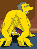 Simpsons - Moe fucks blonde woman at the bar