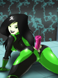 Kim Possible - hot kinky Shego gets cocks in all her holes
