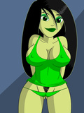 Kim Possible - hot kinky Shego gets cocks in all her holes
