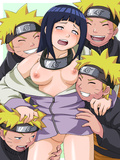 clones Naruto fucks Hinata in all her Holes