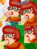 Velma Dinkley and Daphne Blake sucks huge cocks