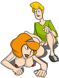 Daphne Blake gets hard anal and blowjob from Shaggy Rogers