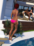 Horny 3d sluts getting nailed at the poolside