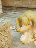 Blonde elf babe gets drilled by ugly monster