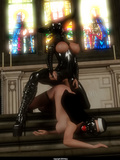 Hardcore BDSM fuck in the church - 3d sex pics