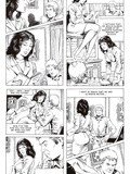 Seductive brunette in sexy lingerie fucks in comics pics
