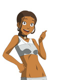 Chocolate-skinned babe from the cartoon looks pretty hot