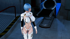 Cyborg Girl in sexy uniforms and in white stockings