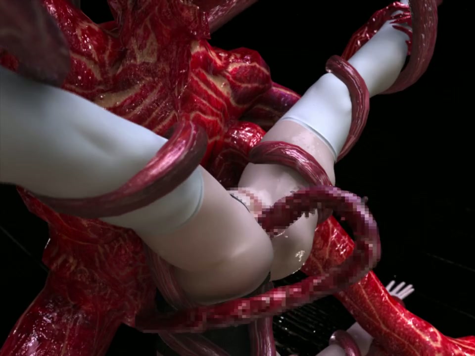 3d Sex Monster Tentacle Porn - Nasty 3d monster with huge tentacles fucks deeply pussy of young babe
