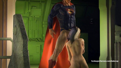 3D Superman fucks perfect blonde milf in her sweet vagina