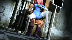 Mystique with big perfect ass riding on the Magneto dick