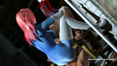 Mystique with big perfect ass riding on the Magneto dick