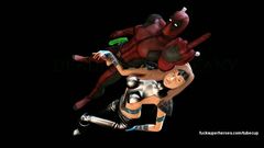 Deadpool fucks young busty blonde in her shaved vagina
