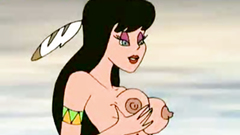 Pocahontas and Snow White in hot adult video