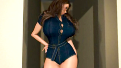 3D Whore with big round butt