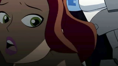 Teen Titans and their Cyborg are banging hot redhead in sex cartoon