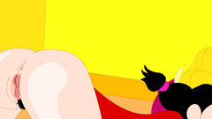 Group sex on an erotic cartoon with slutty bimbos