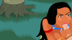 Deep drilling of an anaus of a cute Indian Pocahontas