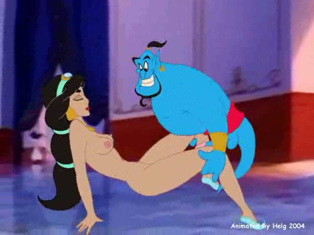 640px x 480px - Aladdin's friend Ginny fucks his sexy girl Jasmine in her cunt