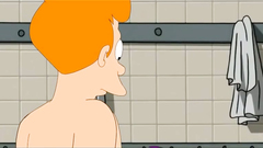 Deepthroat blowjob by hot Futurama heroines in the bathroom