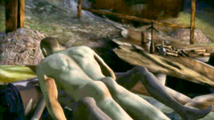 3d porn with hot threesome near the fire | Dragon Age