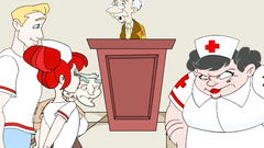 Slutty cartoon nurse is fucking with a dirty Ernie | The Dirty Ernie Show
