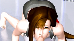 Beauty Tifa with huge boobs makes nice blowjob and anal work | Final Fantasy