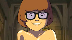 Scooby Do : cartoon Velma Dinkley riding on the dick