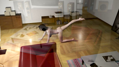 Yoga by a hot brunette turns her male on - enjoy sexy 3d sports