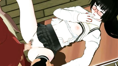 Hentai asian school girl spreads her legs an gets pupmed by a horny teacher