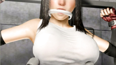 Busty brunette used hard in hot 3D BDSM porn