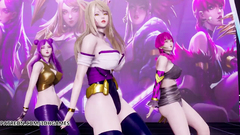 [MMD] GirlsDay - Something Kpop Striptease Ahri Akali Kaisa Evelynn League of Legends KDA