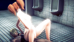 Hentai Uncensored 3D - hardsex in a public toilet