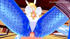 Endless Thigh Jobs with Bunny Girl Costume Artoria Pendragon from Fate Grand Order - Anime Hentai 3d