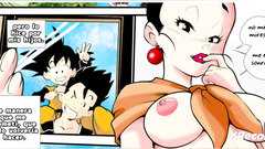 Krilin folla caliente coño de Chichi mientras Gohan y goten no estan dbzxx