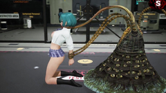 Sexy busty schoolgirl gets fucked by a multi-cocked alien monster