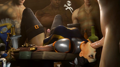 Futa Alliance Captain Ashtinn Reed mouthfucked by Pirates