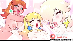 Rosalina Uses Her Magic Wand To Entertain Girls With Blowjob And Anal - Best Futa Hentai Story 4k