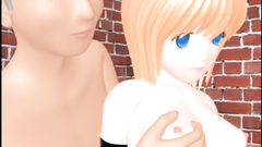 Hot 3d cartoon threesome porn banging with sexy blonde teens