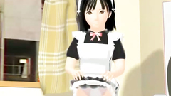 This hot hentai maid is a really slutty chick with a stunning body