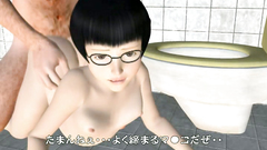 Short-haired schoolgirl gets drilled in the restroom - 3d porn toons