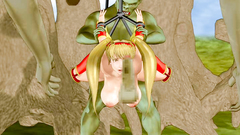 Bondaged 3d blonde forcefucked by horny goblins