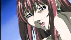 Wet dreams of big breasted redhead gal - oral temptation in hentai toon