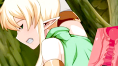 Amazing blonde elf gangbanged by horny goblins in the forest