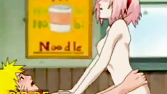 Lying on back Sakura really felt the power of Naruto