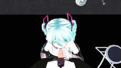 [MMD] Miku giving blowjob [18+]
