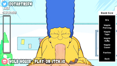 Marge Simpson MILF Sloppy Deepthroat Blowjob Cum In Mouth - Hole House Game