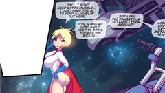 Power Girl X Lobo - Super babe rides HUGE hog and cums super hard