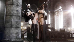 Futa Nuns Fuck in the Church  -hentai anime